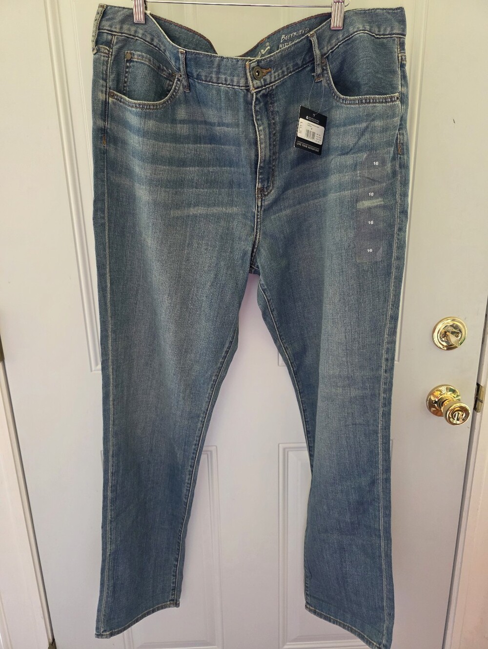 Women's Eddie Bauer Blue Denim Jeans Size 16-New With Tags